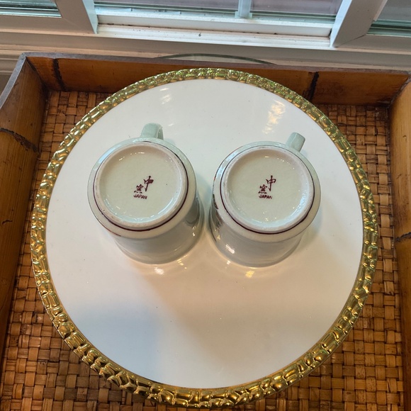 VTG Lovely Japanese Geisha Coffee Mugs 2 Total - Picture 4 of 7